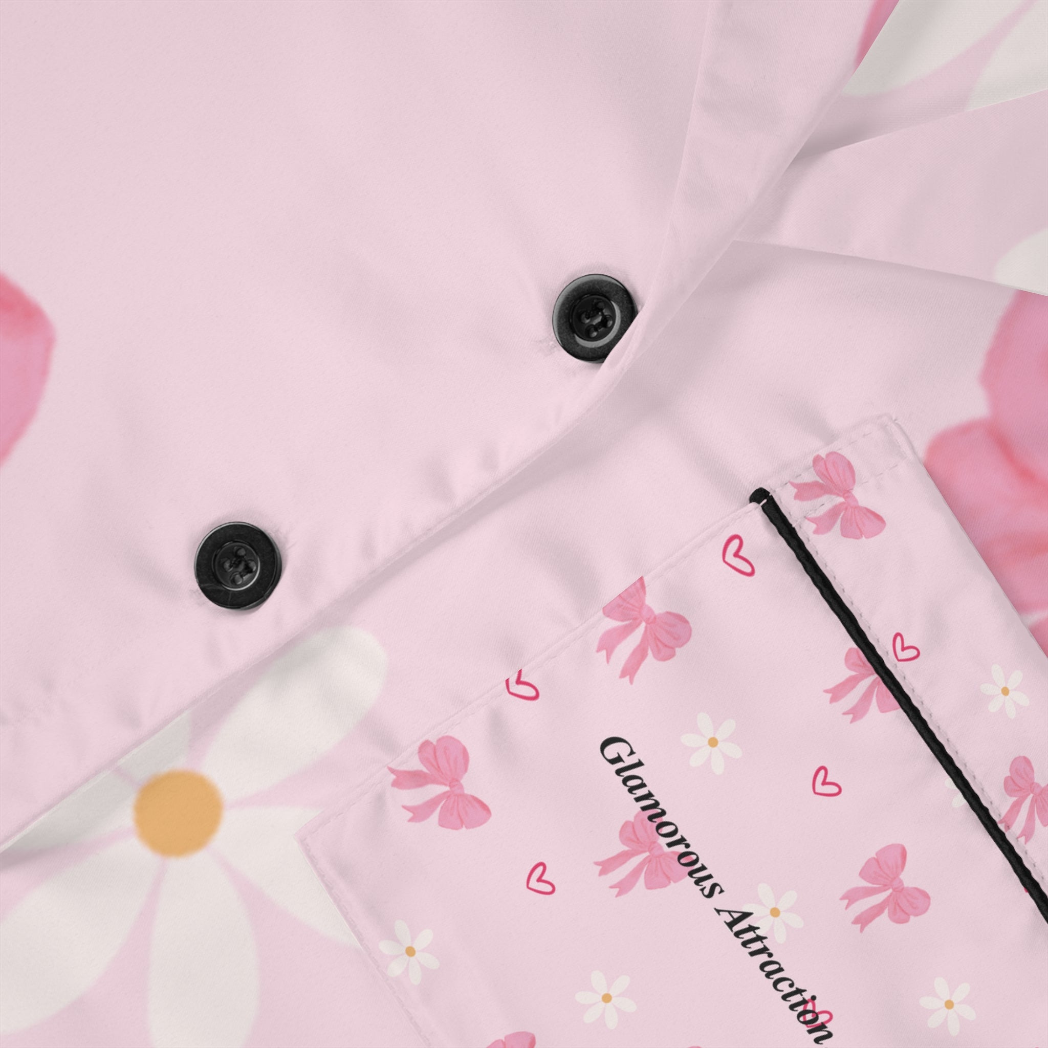 Charming Women's Satin Pajamas with Bows