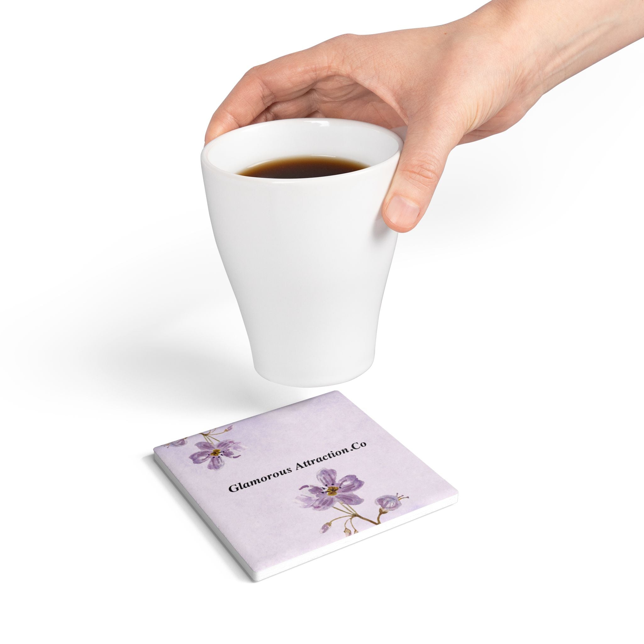 Ceramic Coaster - Glamorous Attraction Co Purple Floral Collection