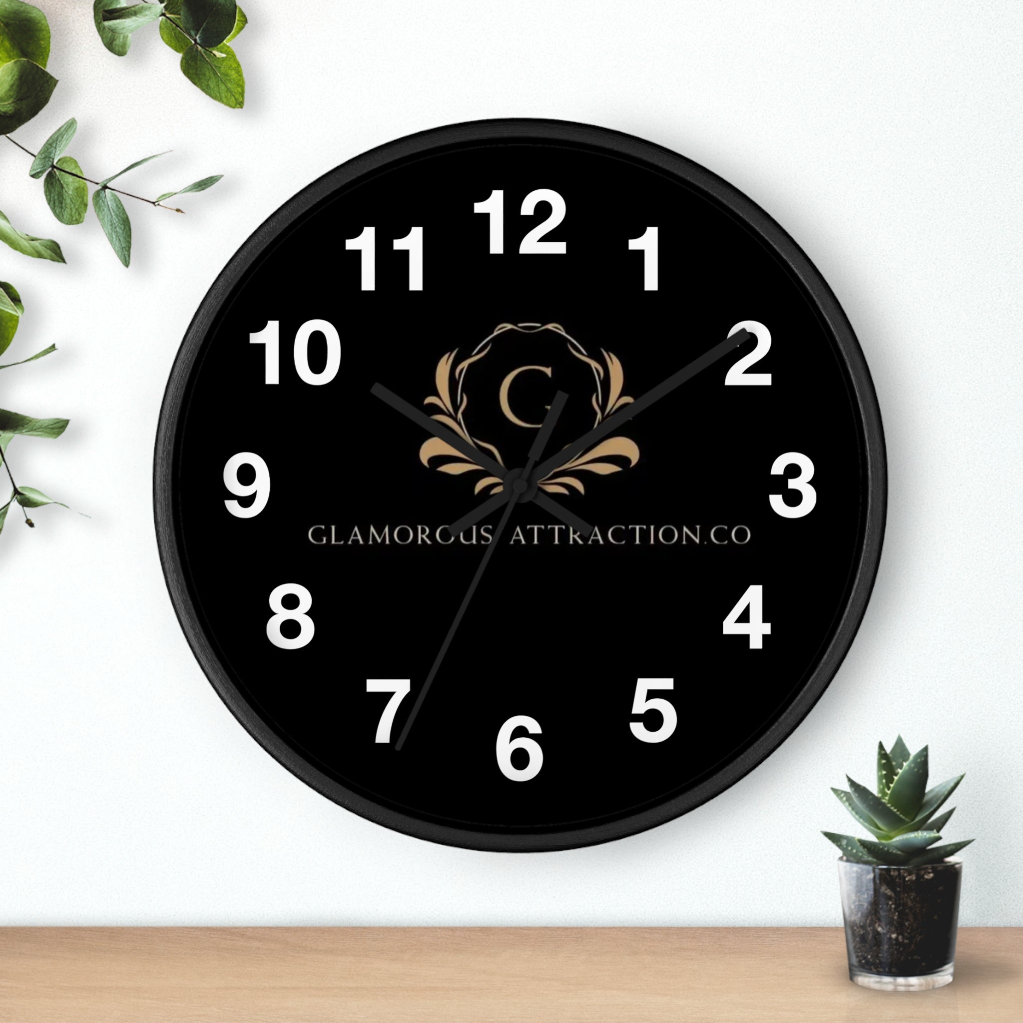 Black Wall Clock Glamorous Attraction