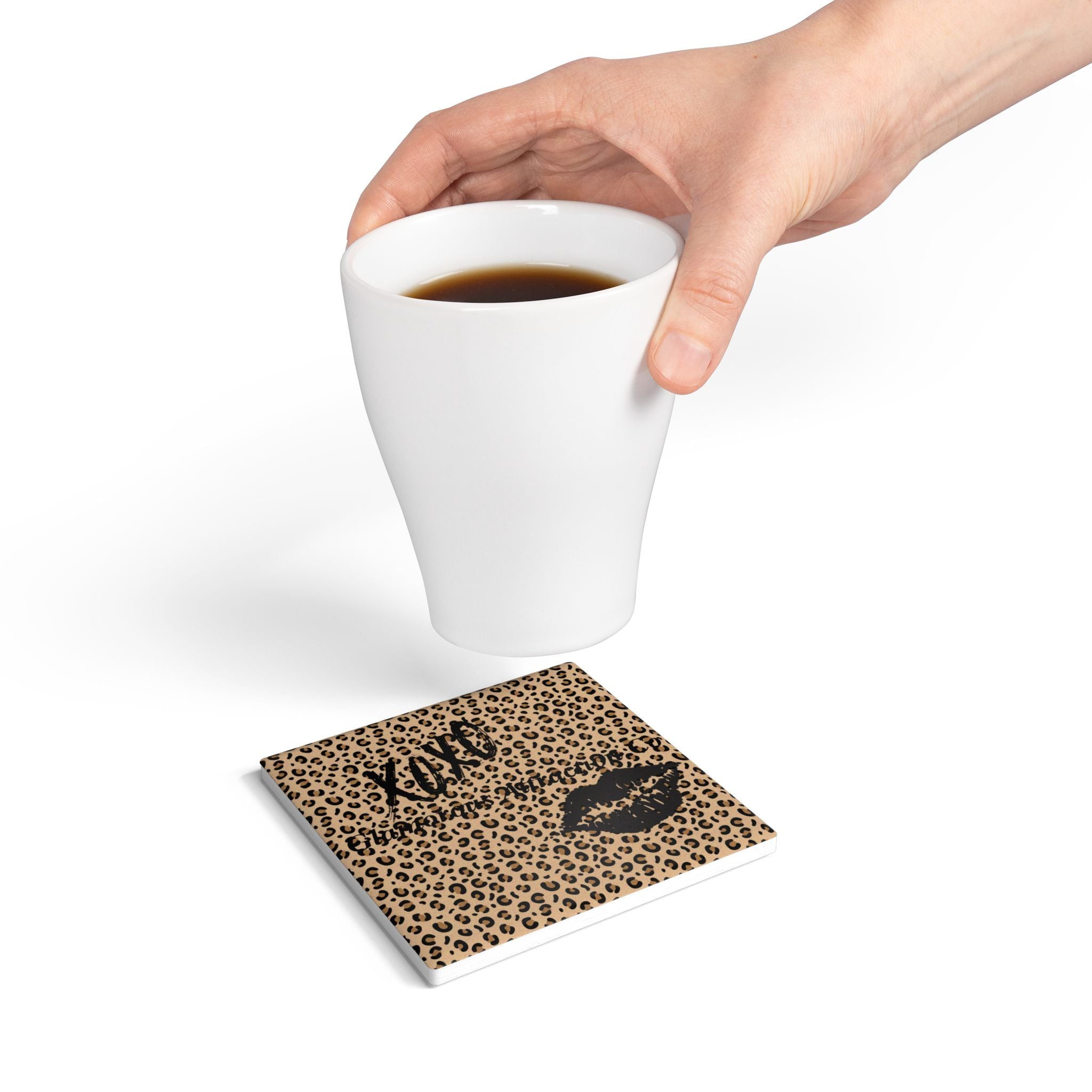 Ceramic Coaster - Glamorous Leopard Print Collection