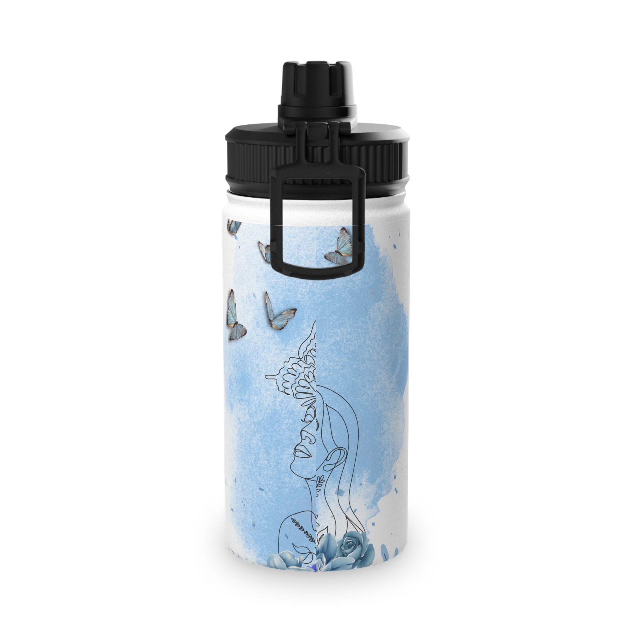 Butterfly Floral Stainless Steel Water Bottle