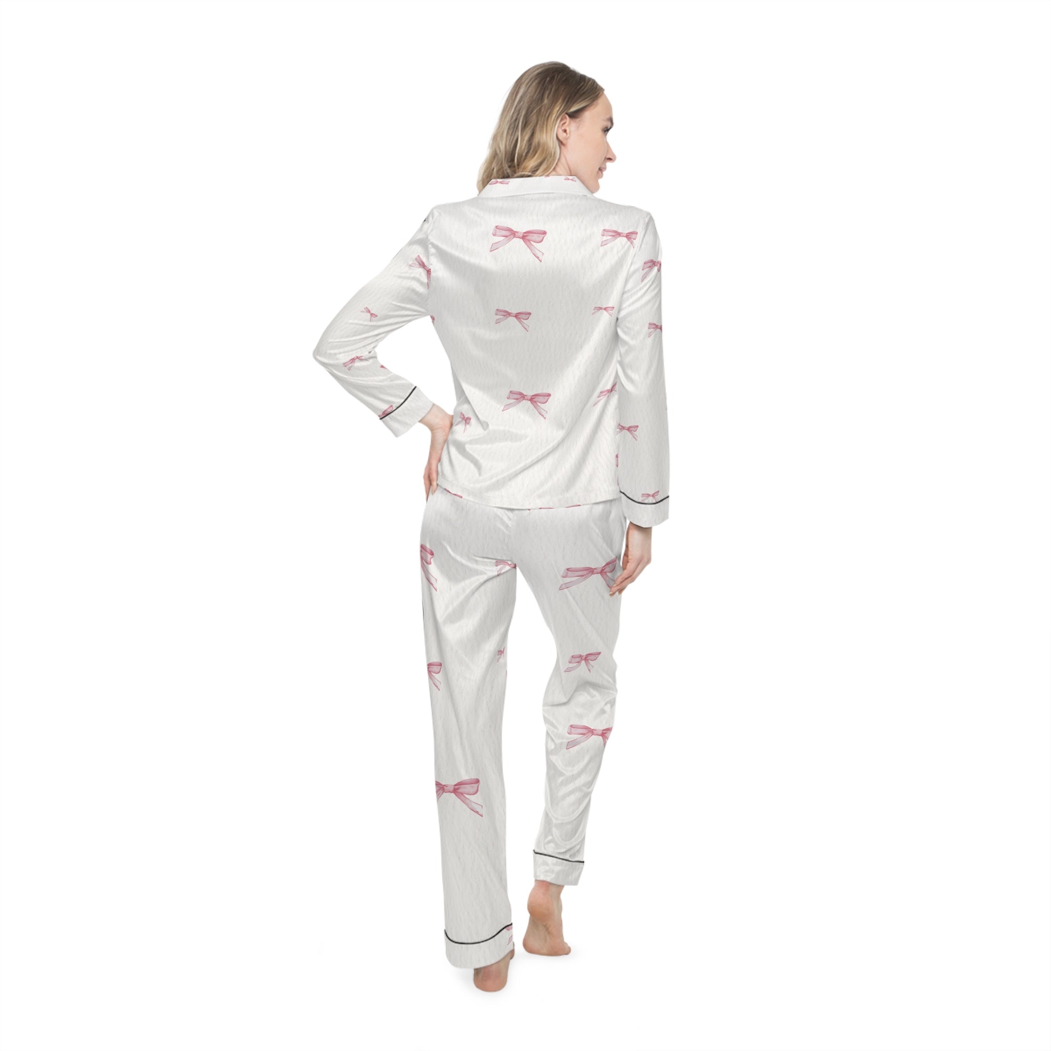 Bow Chic Women's Satin Pajamas