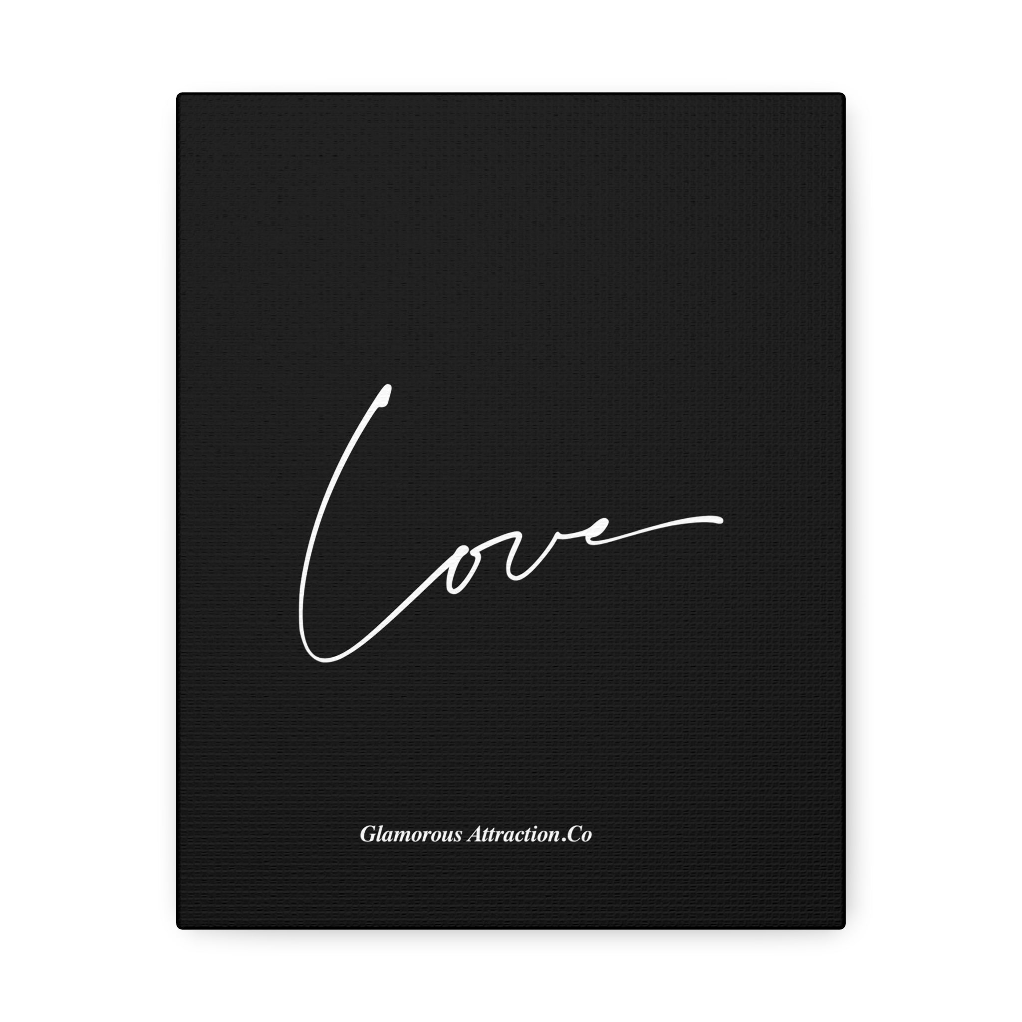 Black Luxurious Love Collection Canvas Wall Art