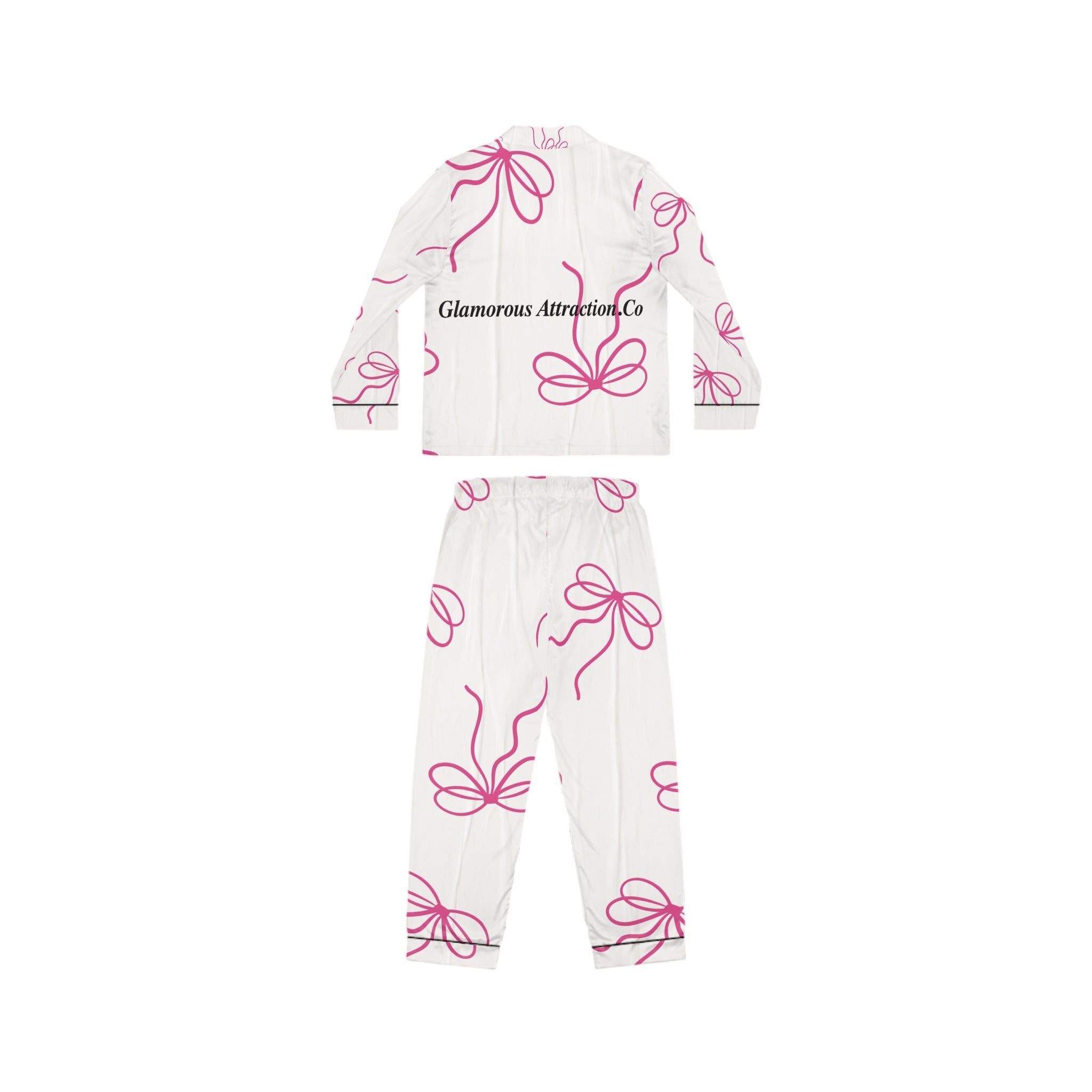 Bow Chic Collection Satin Pajamas for Women