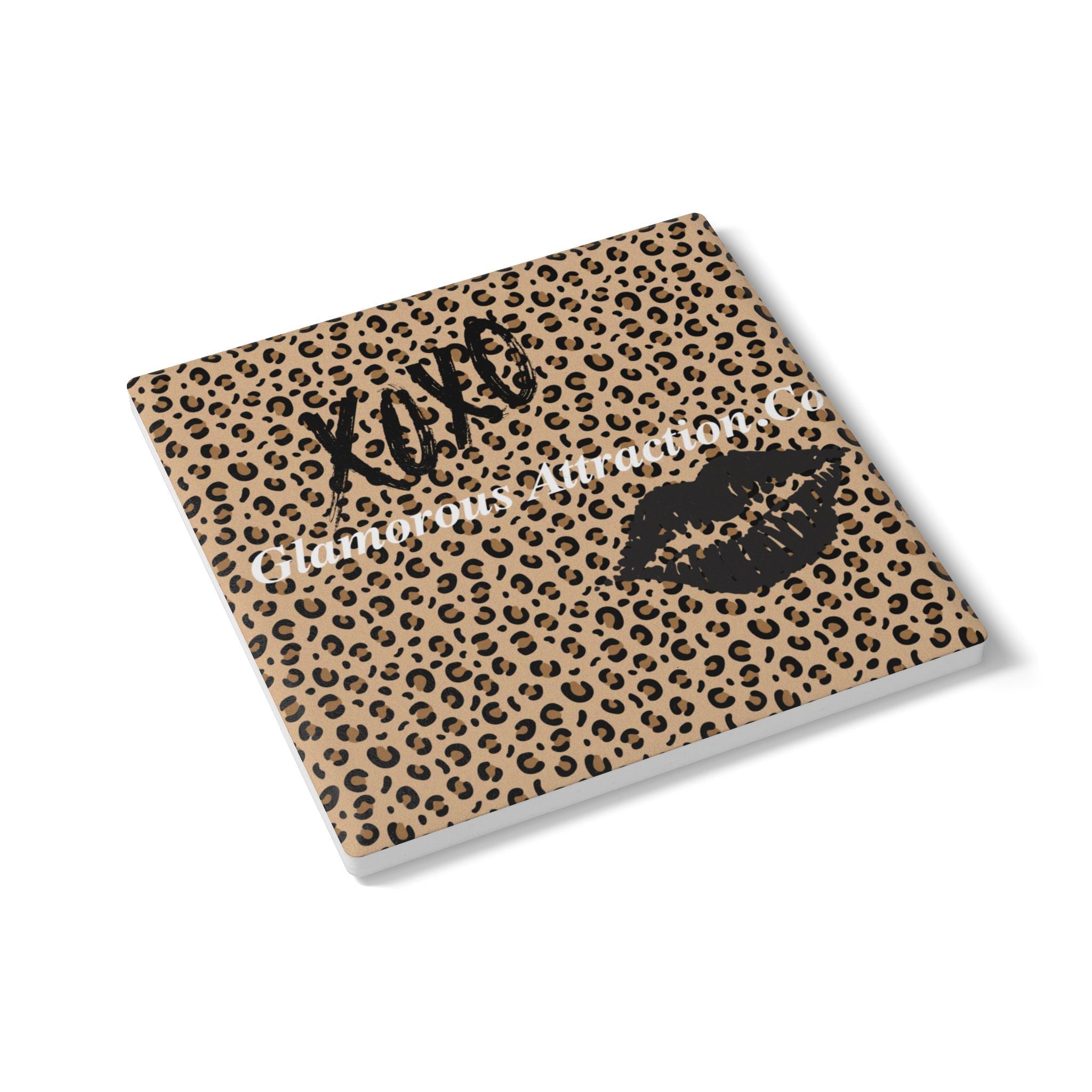 Ceramic Coaster - Glamorous Leopard Print Kiss XOXO Collection
