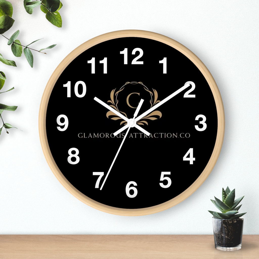 Black Wall Clock Glamorous Attraction