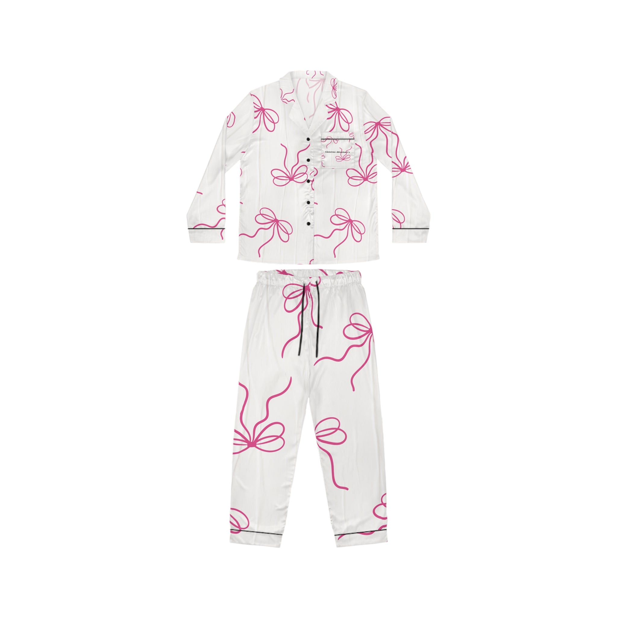 Bow Chic collection Satin Pajamas for Women