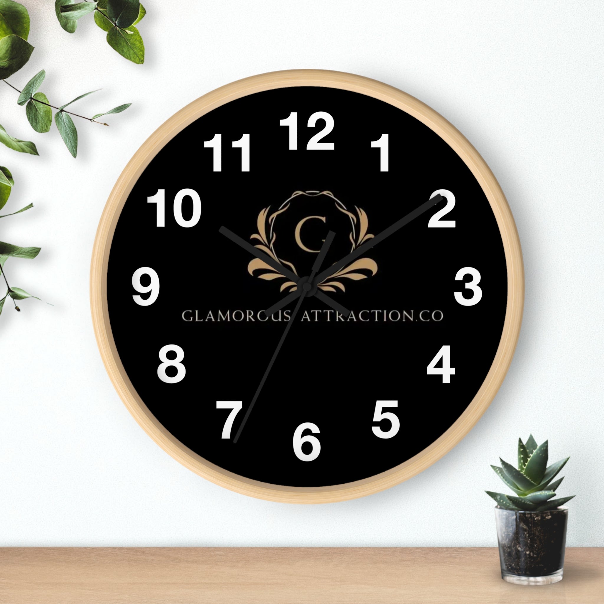 Black Wall Clock Glamorous Attraction